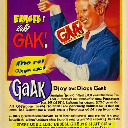 Image similar to advertisement for GAK, GAK advert