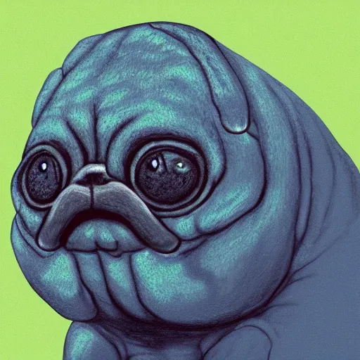 Image similar to A tardigrade with the eyes and mouth of a pug, national geographic-file-photograph, paywall-content, premium-award-winning, trending on artstation