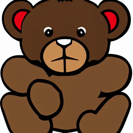 Prompt: a vector graphic of a teddy bear