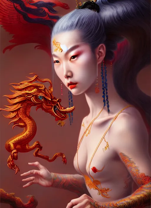 Prompt: chinese mythical beast bai ze, hell background, diffuse lighting, fantasy, intricate, highly detailed, lifelike, photorealistic, digital painting, artstation, illustration, concept art, smooth, sharp focus, art by john collier and albert aublet and krenz cushart