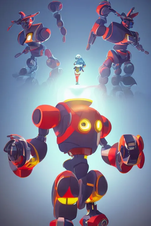 Image similar to metabots medabots medarotto medarot robot minimalist comics, behance hd by jesper ejsing, by rhads, makoto shinkai and lois van baarle, ilya kuvshinov, rossdraws global illumination ray tracing hdr radiating a glowing aura