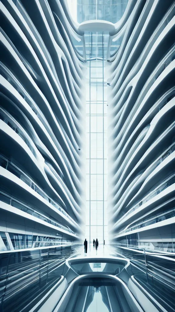 Image similar to the inside of a very tall building, big pods, big windows, octane render, warm colour scheme, white, cyberpunk architecture by zaha hadid, cinematic, scenery, unreal engine, render, cgsociety, modernism, futuristic, artstation, sci - fi, high detail, high quality, close up angle, people walking