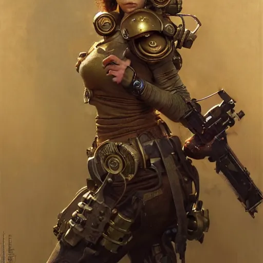 Prompt: highly detailed portrait of a fallout 5 female protagonist. d & d. art by donato giancola, eugene delacroix, ruan jia, carl larsson, peter mohrbacher. trending on artstation, intricate details, energetic composition, golden ratio, concept art, illustration, elegant art, global illumination