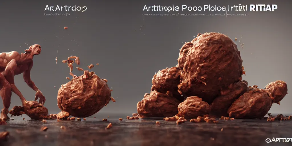 Image similar to people eating poop, Trending on artstation, award winning. Octane render, 4k, 8k, unreal 5, very detailed, hyper control-realism.