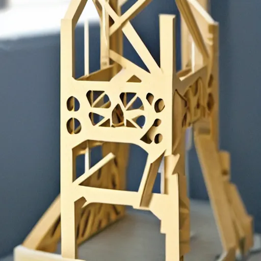 Prompt: lasercut design pattern of a trebuchet