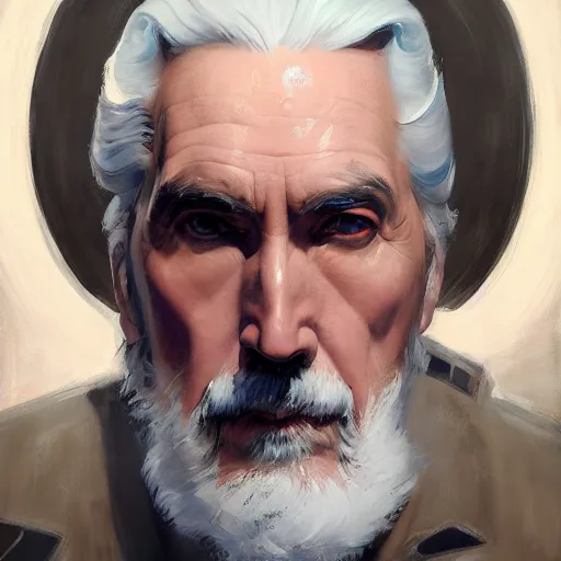 Image similar to greg manchess portrait painting of armored count dooku as overwatch character, medium shot, asymmetrical, profile picture, organic painting, sunny day, matte painting, bold shapes, hard edges, street art, trending on artstation, by huang guangjian and gil elvgren and sachin teng