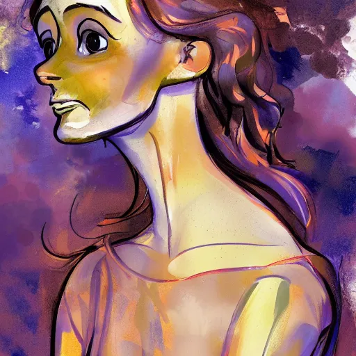 Image similar to happy day, painterly art inspired by glen keane and gian lorenzo bernini