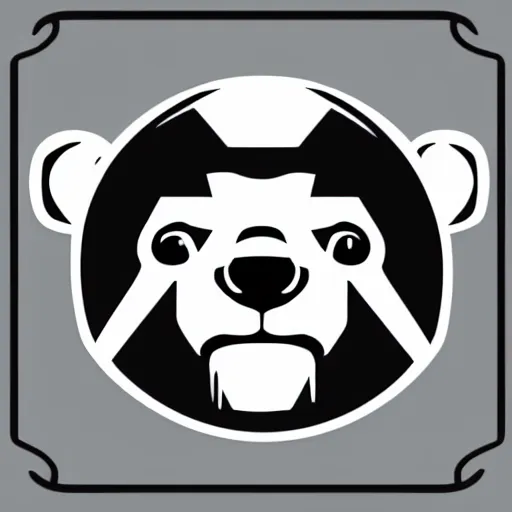 Image similar to sports logo detailed vector bear