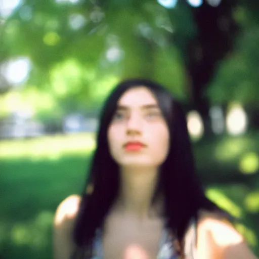 Prompt: a young woman is posing for a photograph, petzval lens. featured on flickr, art photography, photo taken with provia,