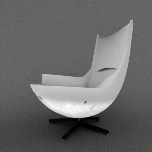 Image similar to the moon chair, midcentury furniture concept, 8k, trending on artstation