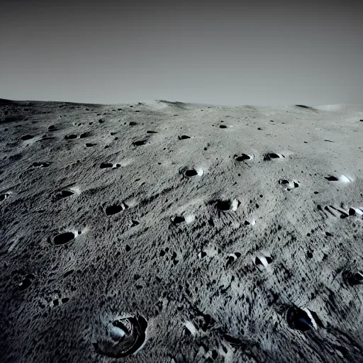 Prompt: a photography of a green soccer pitch on the moon, extreme long shot, realistic