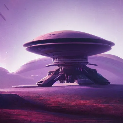 Image similar to alien ship in a foreign landscape, by beeple, Greg rutkowski, Peter morbacher