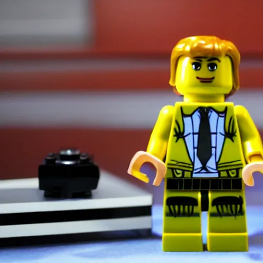 Prompt: saul goodman as a lego character