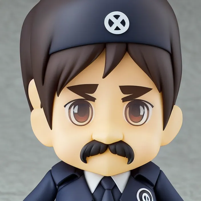 Prompt: An anime Nendoroid of Adolf Hitler with his moustache, figurine, detailed product photo