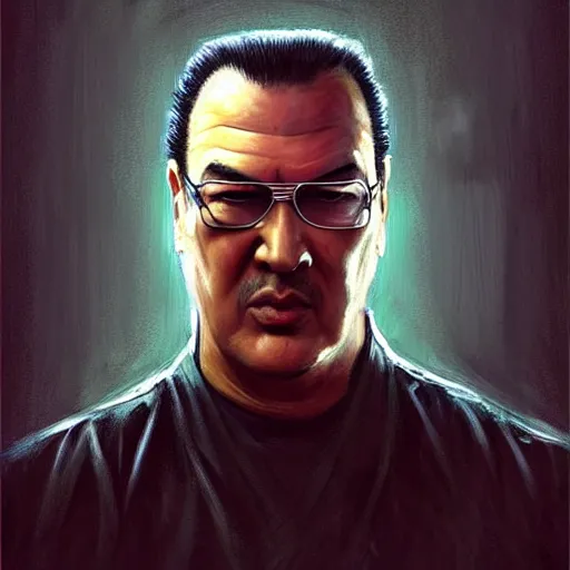 Image similar to sad steven seagal full body portrait in jail cell, cell bars, cell bars, cell bars, cell bars, cell bars, cell bars, intricate, highly detailed, digital painting, artstation, concept art, smooth, sharp focus, illustration, whimsical background by marc simonetti, artwork by liam wong