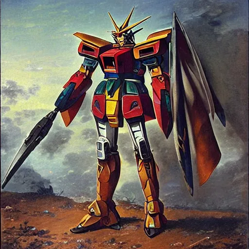 Prompt: jean francois millet as gundam mecha on 1 9 th roman empire, random content position, ultra realistic human face details with emotion, ultra realistic environment content details, incrinate content details, delete duplicate contents, rgb color