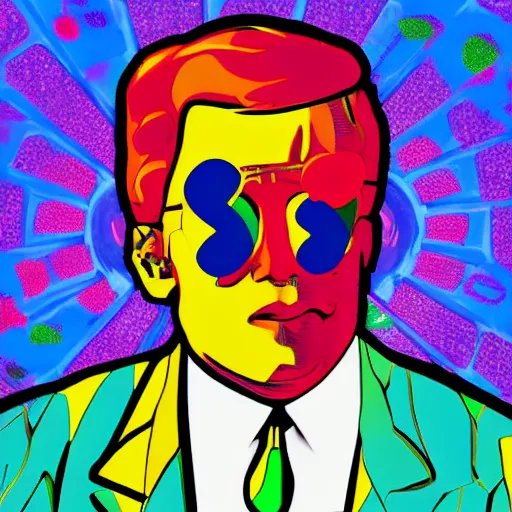 Image similar to don cryptonium, pop art style