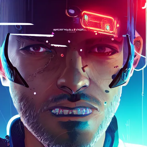 Image similar to portrait of Johnny silver hand from cyberpunk 2077, cyberpunk city landscape, night time, ambient lighting, 4k, anime key visual, lois van baarle, ilya kuvshinov, rossdraws, artstation