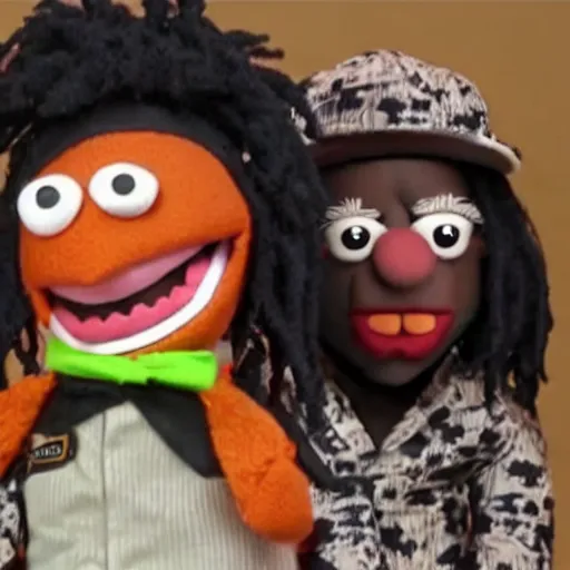 Image similar to chief keef as a muppet 4 k quality super realistic