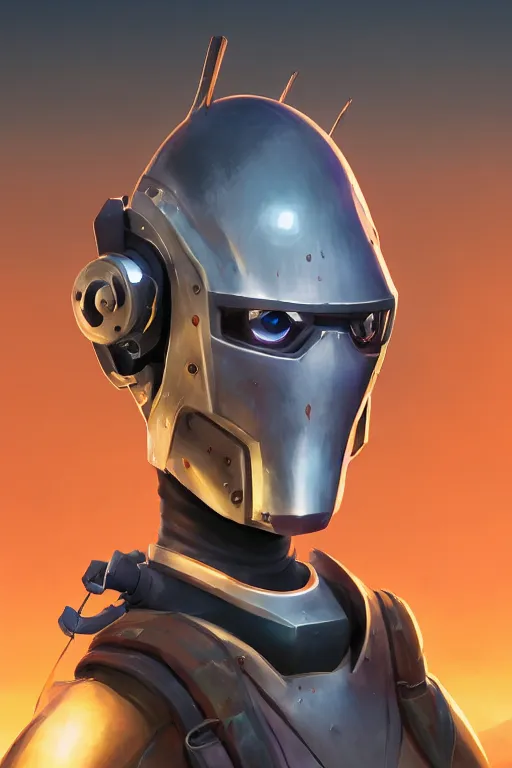 Image similar to epic mask helmet robot ninja portrait stylized as fornite style game design fanart by concept artist gervasio canda, behance hd by jesper ejsing, by rhads, makoto shinkai and lois van baarle, ilya kuvshinov, rossdraws global illumination radiating a glowing aura global illumination ray tracing hdr render in unreal engine 5