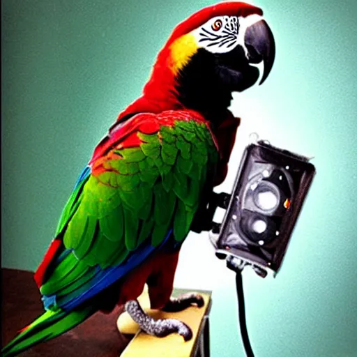 Image similar to a parrot - cat - hybrid, animal photography