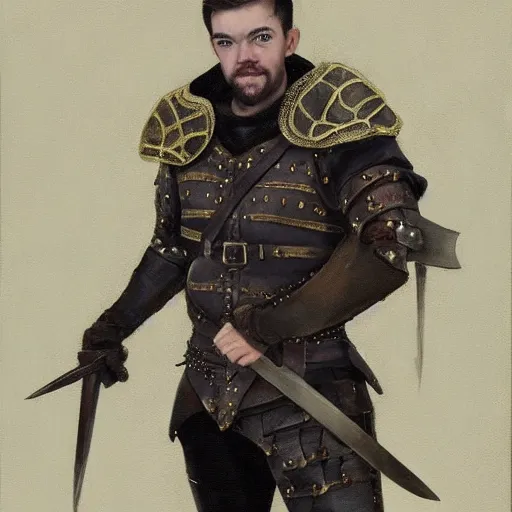 Jacksepticeye in Irish medieval armor holding short | Stable Diffusion ...