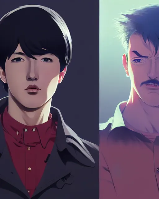 Image similar to portrait Anime guy as Lukashenko. fine-face, pretty face, realistic shaded Perfect face, fine details. Anime. realistic shaded lighting by Ilya Kuvshinov katsuhiro otomo ghost-in-the-shell, magali villeneuve, artgerm, rutkowski, WLOP Jeremy Lipkin and Giuseppe Dangelico Pino and Michael Garmash and Rob Rey in official suit