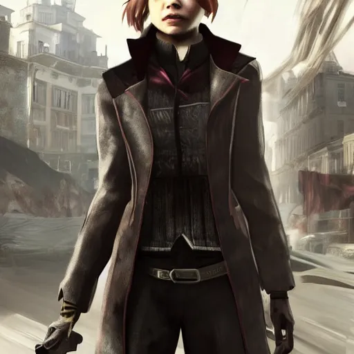 Prompt: chloe grace moretz in the video game dishonored