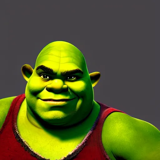 Image similar to shrek as pudge from dota 2 casting hook ability, hyper realistic, 8 k