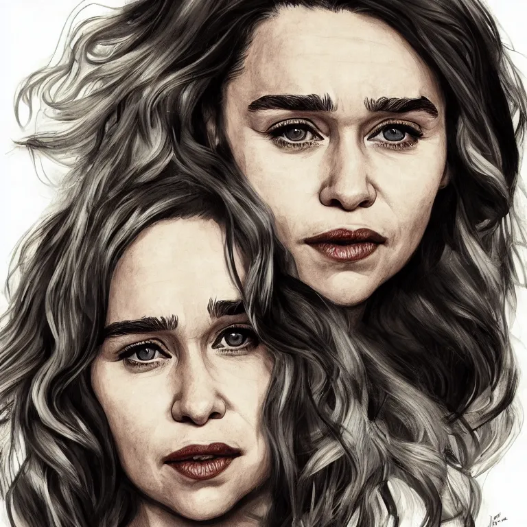 Image similar to a portrait of emilia clarke in style of charger, realism, emilia clarke
