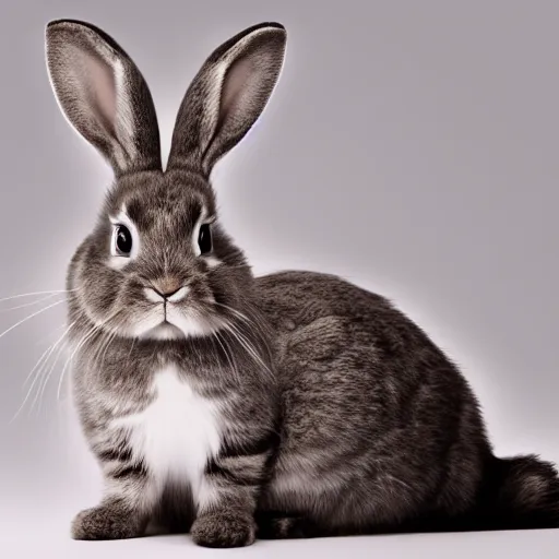 Grey Bunny With Floppy Ears – Diamond Art Club