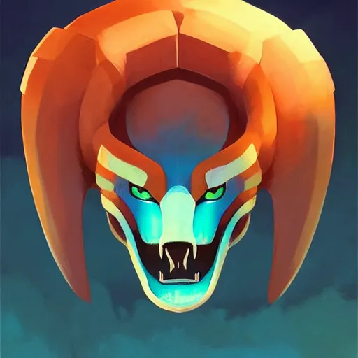 Image similar to face icon stylized minimalist beastwars, loftis, cory behance hd by jesper ejsing, by rhads, makoto shinkai and lois van baarle, ilya kuvshinov, rossdraws global illumination