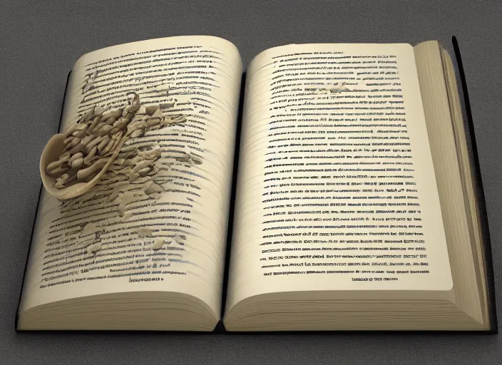 Prompt: open book without text 3D render