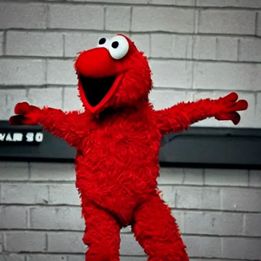 Prompt: hip-hop version of Elmo, living in the Sesame-Street hood