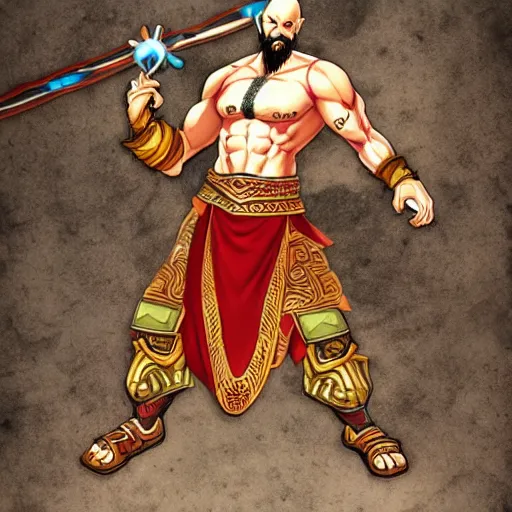 Image similar to Kratos in Chinese mythology