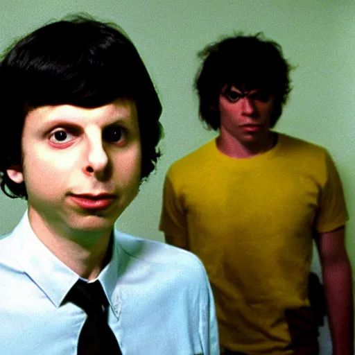 Prompt: michael cera in pulp fiction, photograph