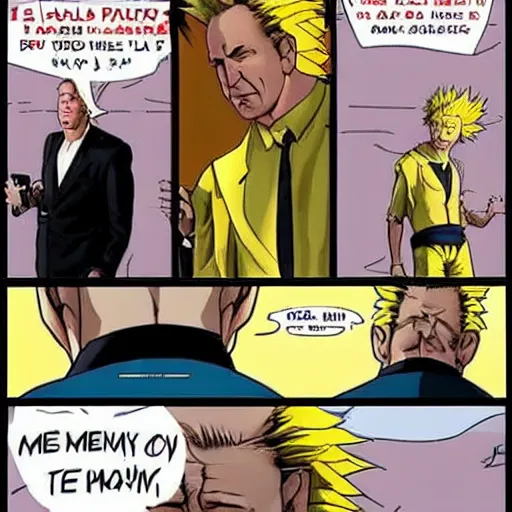 Image similar to saul goodman going super sayian