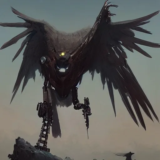 Image similar to robot eagle, Greg rutkowski, Trending artstation, cinematográfica, digital Art