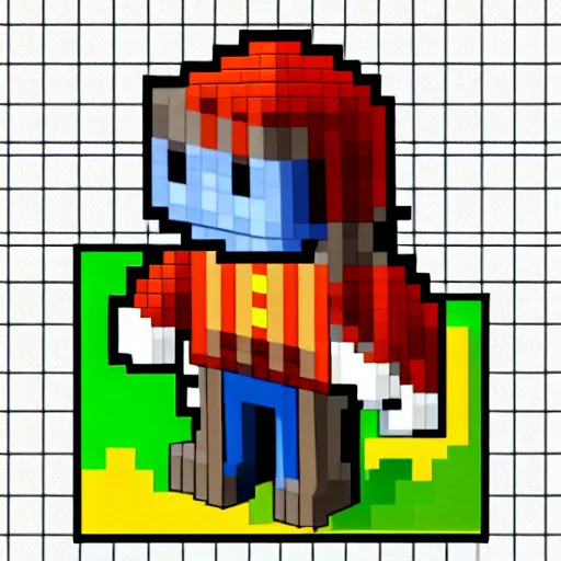 Prompt: isometric pixel art knight, astonishing detail