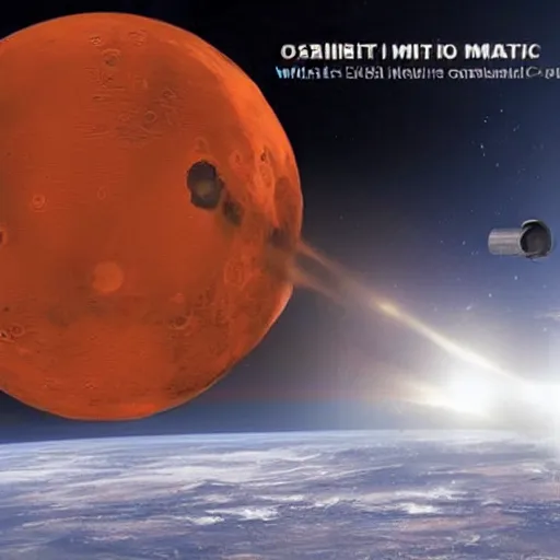 Image similar to vladimir putin has ordered a mars conquest using orbital kinetic bombardment