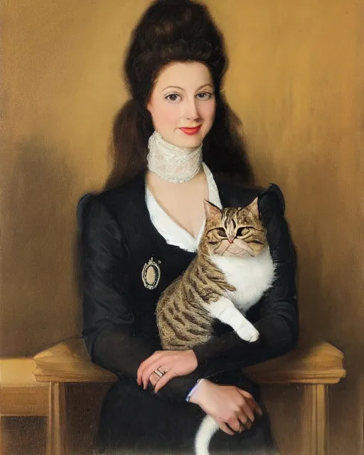 Image similar to portrait of royal cat family wayne thibaud