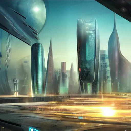 Image similar to a futuristic city from the year 2 0 7 0