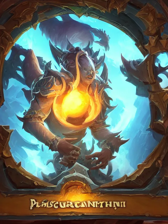 Image similar to card template, picture frame, hearthstone card game art frame, art piece frame, bright masterpiece artstation. 8 k, sharp high quality artwork in style of jose daniel cabrera pena and greg rutkowski, concept art by tooth wu, blizzard warcraft card game, magic the gathering art, hearthstone card game,