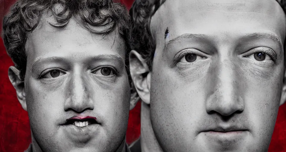 Image similar to horror portrait of mark zuckerberg inside a nightmare, terrifying, high detail, hyperreal