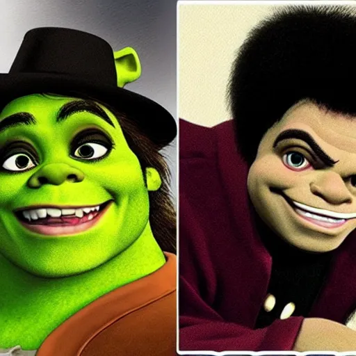 Image similar to “Michael Jackson as Shrek”