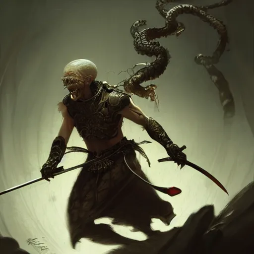 Prompt: mitch mcconnel being cut open by a katana, committing seppeku, fantasy, intricate, elegant, highly detailed, digital painting, artstation, concept art, matte, sharp focus, illustration, art by aenaluck and roberto ferri and greg rutkowski, epic fantasy, digital painting