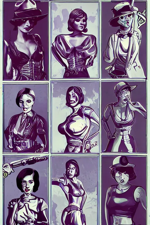 Prompt: bugs lady, with body full of bugs, cleanest posse, cleanest content, reduce duplication, justify, realistic parallel content, hyperrealistic anatomy, violet polsangi pop art, gta chinatown wars art style, bioshock infinite art style, incrinate, rgba color, white frame, balance proportion content