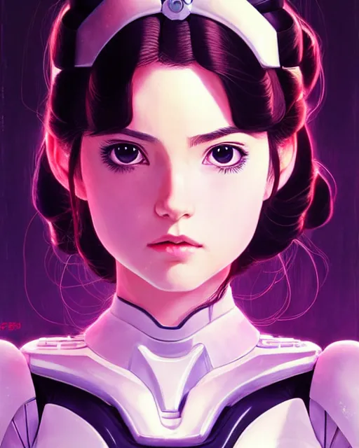 Prompt: poster Anime playing Princess Padme star wars || cute-fine-face, pretty face, realistic shaded Perfect face, fine details. Anime. realistic shaded lighting by Ilya Kuvshinov katsuhiro otomo ghost-in-the-shell, magali villeneuve, artgerm, Jeremy Lipkin and Michael Garmash and Rob Rey Star-Wars poster