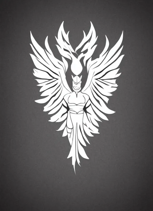 Prompt: white phoenix on salt mountain simple background simplified design geometric graphic design jim Philips style