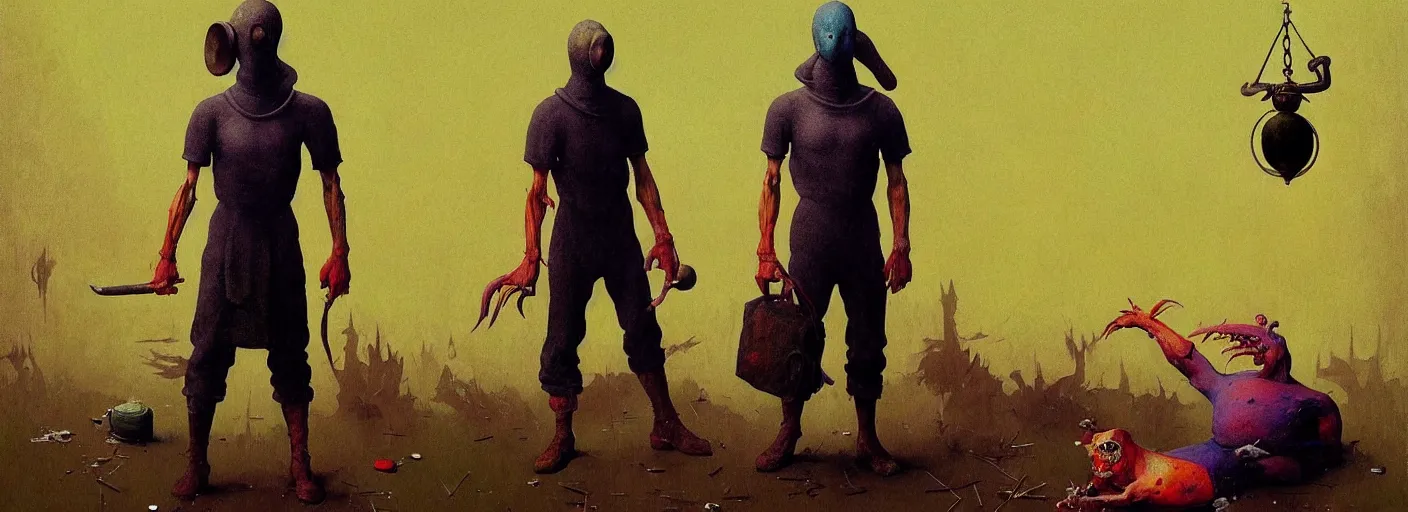 Image similar to full - body portrait surreal colorful clay fighting artstation rpg metal character concept art anatomy, action pose, very coherent and colorful high contrast masterpiece by norman rockwell franz sedlacek hieronymus bosch dean ellis simon stalenhag rene magritte gediminas pranckevicius, dark shadows, sunny day, hard lighting, reference sheet white! background